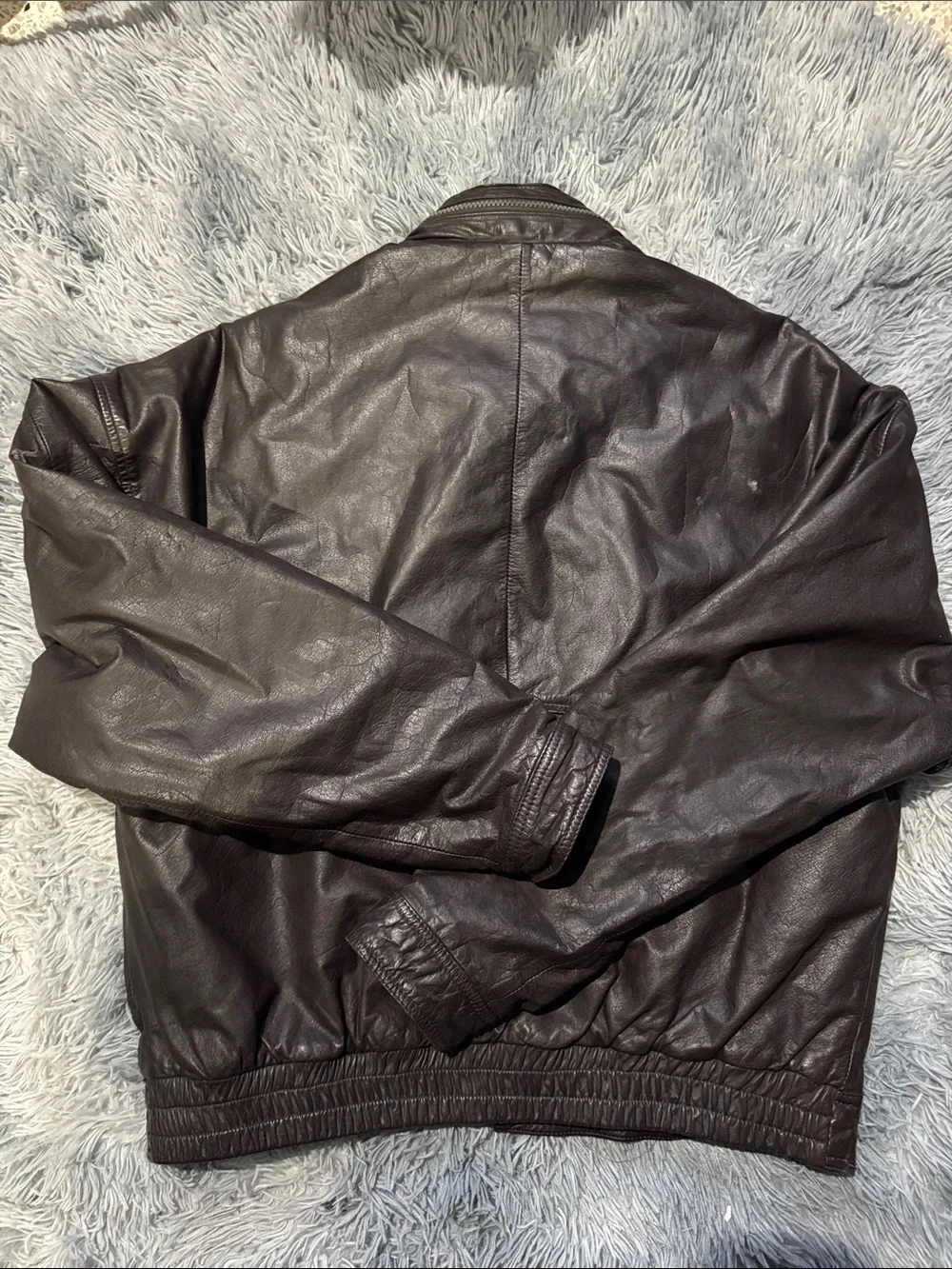 Lord & Taylor Men's Brown Leather Bomber Jacket